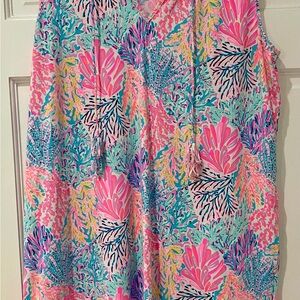 Lilly Pulitzer Vibrant Tropical Print Dry Fit Dress